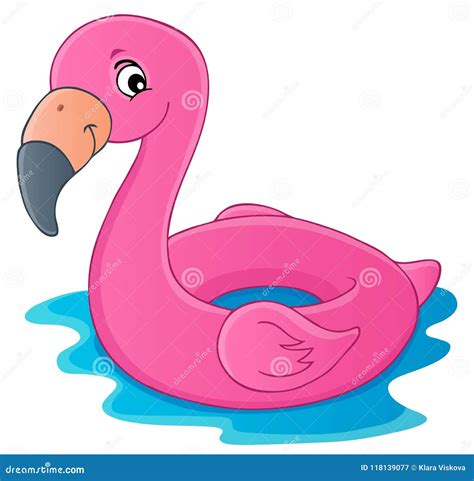 Flamingo Float Theme Image 1 Stock Vector Illustration Of Floating