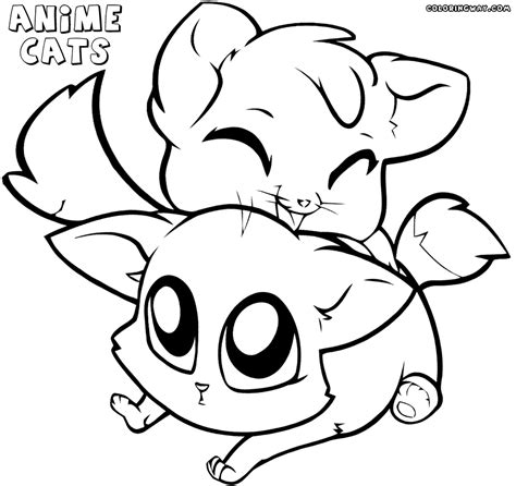 Anime cat coloring pages | Coloring pages to download and print
