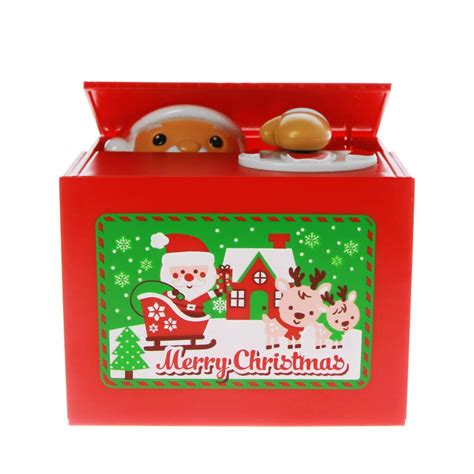 1 Pieza Adorable Itazura Santa Claus Alcancía Ahorro De Dinero Caja