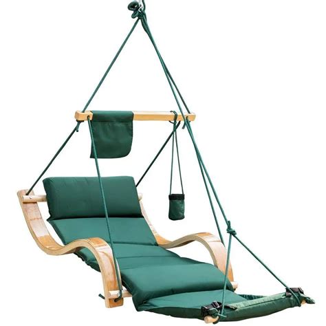 Outdoor Deluxe Swing Hanging Hammock Chair With Footrest Hanging