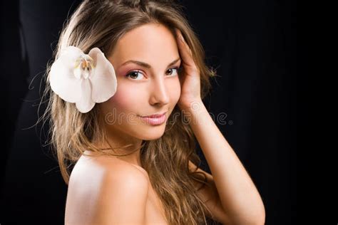 Beauty Shot Of A Gorgeous Young Brunette Woman Stock Photo Image Of