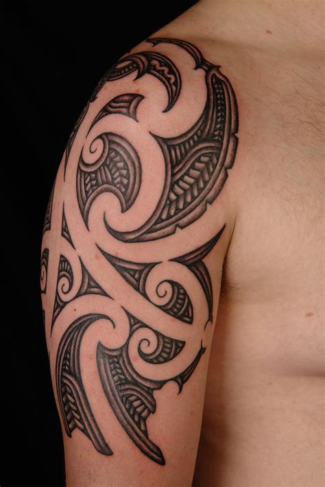 Shane Tattoos Maori Half Sleeve On Dan