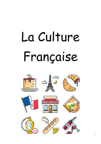 French Culture Activities Booklet Teaching Resources