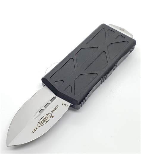 57 Otf Exocet Style Money Clip Dual Edge Automatic Knife Black