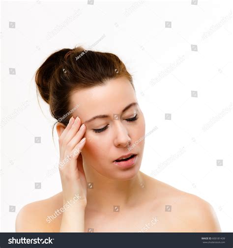 Woman Massaging Pain Head Stock Photo 600181439 Shutterstock