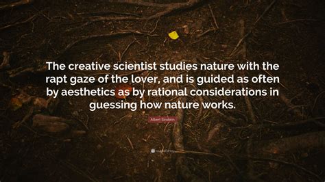 Albert Einstein Quote “the Creative Scientist Studies Nature With The