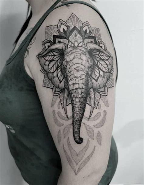 Tribal Baby Elephant Tattoo