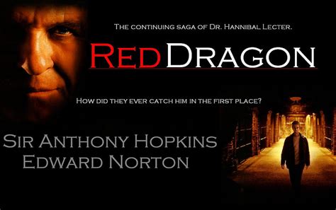 Lecter Saga Pt 3 Red Dragon Anthony Hopkins Edward Norton Movie
