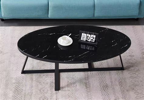 Table Basse Noire Marbre Noir GRACY Table Granit Design Moderne