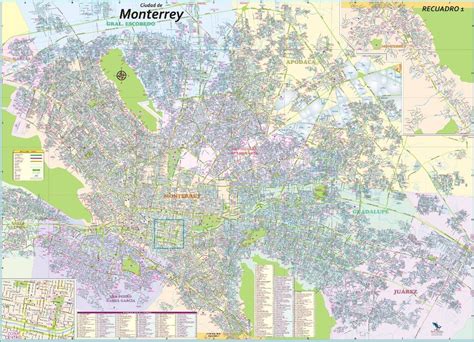 Mapa De Monterrey Mapa Mexico Murales Gigantes Cartulina 99900 En