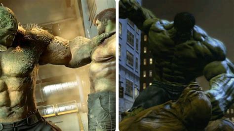 Hulk Vs Abomination 2008 Vs 2020 Graphics Comparison Marvel S Avengers The Incredible Hulk