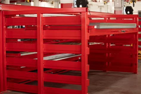 Roll Out Sheet Metal Racks Roll Out Racks For Flat Metal Storage