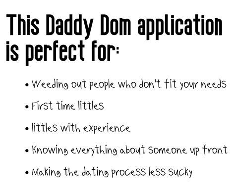 Ddlg Daddy Dom Application Littlespace Dating For Ageplay And Etsy