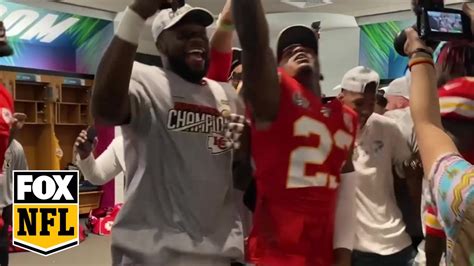 Kansas City Chiefs Celebrate In The Locker Room After Winning Super Bowl Liv Fox Nfl Youtube