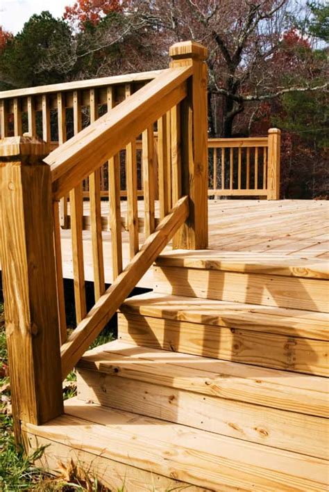 Decking stairs gap to house. Decks - Liberty Fence and Deck