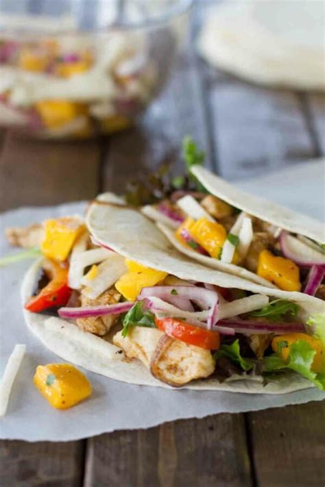 Easy Chicken Tacos With Mango And Jicama Taste And Tell