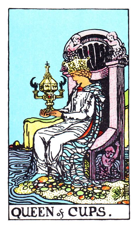 Queen Of Cups ~ Rider Waite Rider Waite Tarot Tarot Cards Tarot