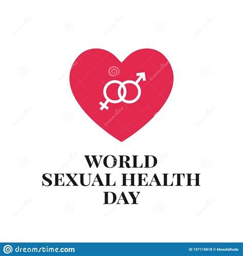 World Sexual Health Day Illustration Poster Concept Design Couple Man Woman Make Love Sign Hand