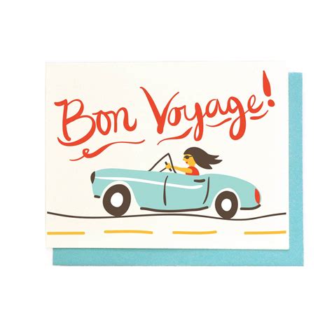 Bon Voyage Card Template Sample Professional Templates