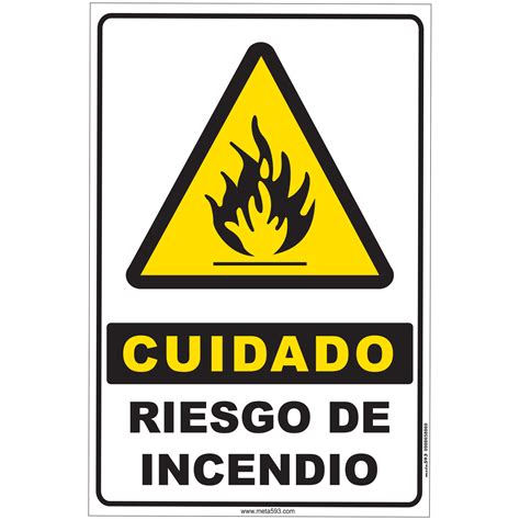 Cuidado Riesgo De Incendio Meta593