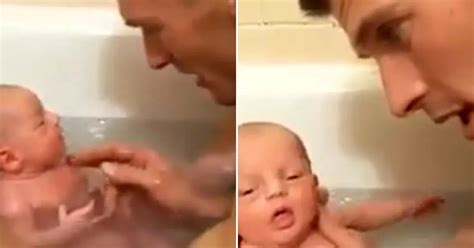 Watch Hot Dad Taking Bath With Baby Daughter Who Has Become Internet Sensation Irish Mirror