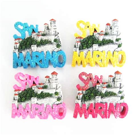 Handmade Republic Of San Marino Mount Titano 3d Fridge Magnets Italy