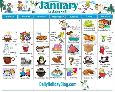 Calendar Of Quirky Holidays Holiday Calendar National Holiday