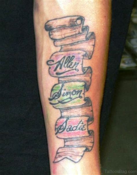 42 Lovely Scroll Tattoos On Arm Tattoo Designs