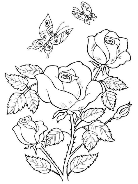 Rose Coloring Pages Download And Print Rose Coloring Pages