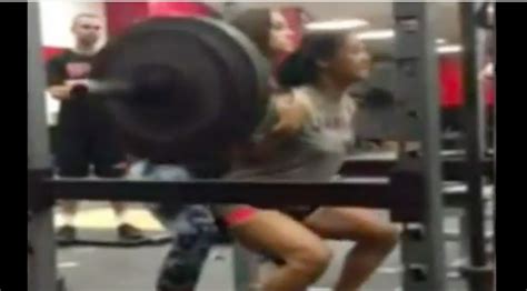 You Must Watch This Tiny Cheerleader Squat 300 Pounds
