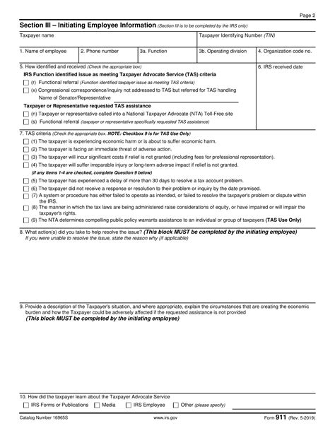 Irs Form 911 Download Fillable Pdf Or Fill Online Request For Taxpayer