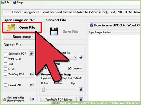 Open the docx file in microsoft word 2007 or a later version. How to Convert a JPEG Image Into an Editable Word Document