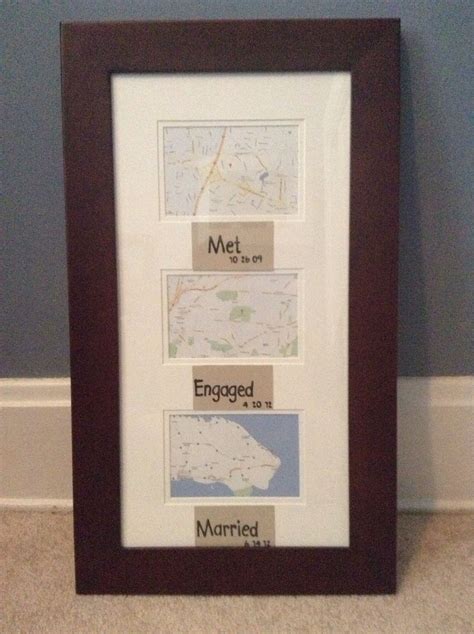 Met Engaged Married Map Frame Framed Maps Diy Life Hacks Crafty