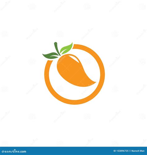 Mango Icon Logo Vector Template Stock Vector Illustration Of Fresh