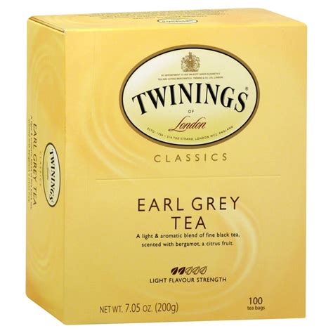 Twinings Of London Earl Grey 100 Ct Tea Bags 705 Oz Box Walmart