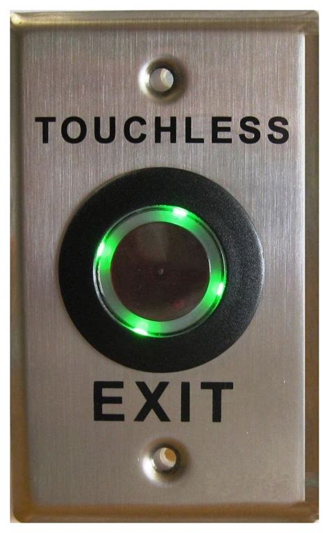 Csd Touchless Exit Button Ss Plate Illuminated