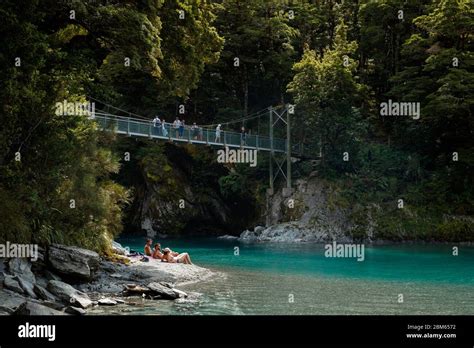 Blue Pools In Makarora River In Mount Aspiring National Park New