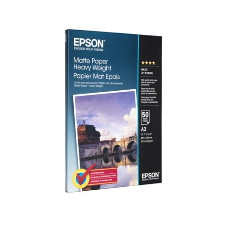 Epson Matte Paper Heavy Weight Din A3 167 Gm² 50 Hojas