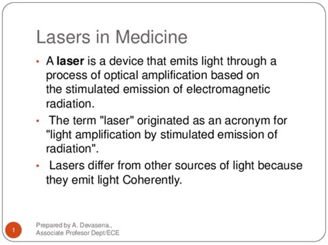 Laser Applications In Medicine Ppt Medicinewalls