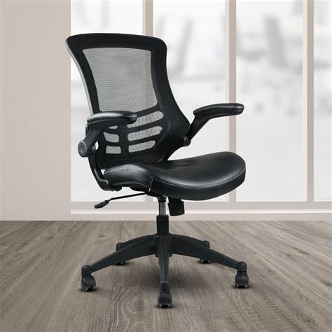 Techni Mobili Stylish Mid Back Mesh Office Chair With Tilt And Height Adjustment Executive Task