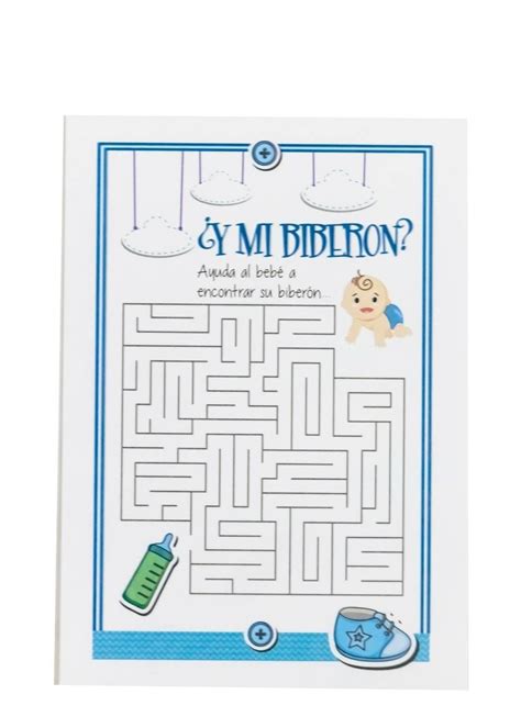 Crucigrama Baby Shower Bebe Ducha Crucigrama Puzzle Actividades De