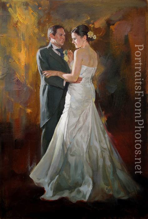 Wedding oil portrait painting based on your photo, oil. Wedding Portrait Painting | Portraits from Photos