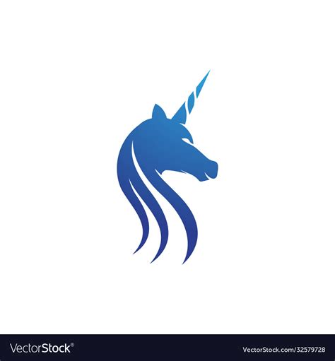 Unicorn Logo Icon Royalty Free Vector Image Vectorstock