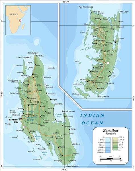 Mapas Detallados De Zanzíbar Para Descargar Gratis E Imprimir