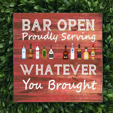 Bar Sign Home Bar Decor Drink Responsibly Means Don T Spill It Hanging