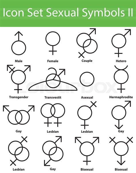 Icon Set Sexual Symbols II Stock Vector Colourbox