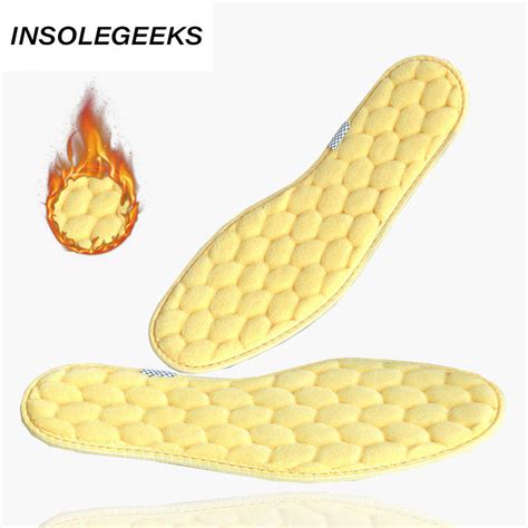 Keep Warm Heated Cashmere Thermal Insoles Thicken Soft Breathable