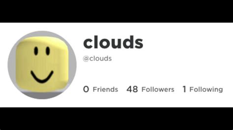 Chasing Clouds Roblox Usernames Youtube