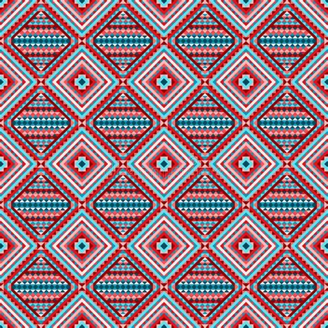 Ethnic Rhombus Tribal Seamless Pattern Stock Vector Illustration Of