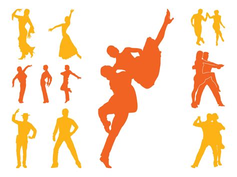 Latin Dancers Silhouettes Vector Art And Graphics
